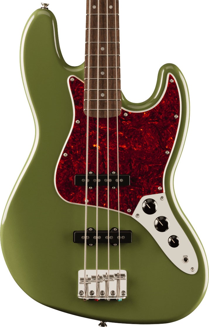 Squier Classic Vibe '60s Jazz Bass Guitar in Olive with Matching